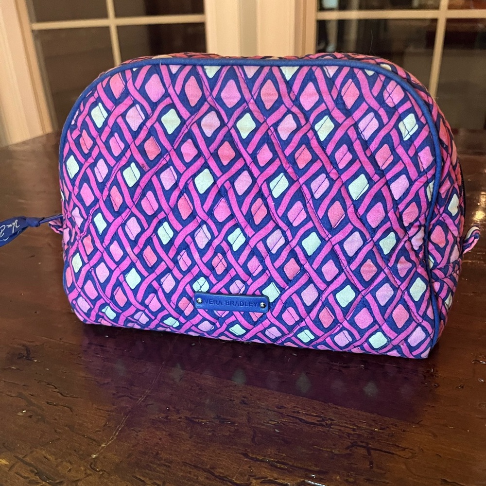 Vera Bradley Katalina Pink Diamonds Makeup Bag